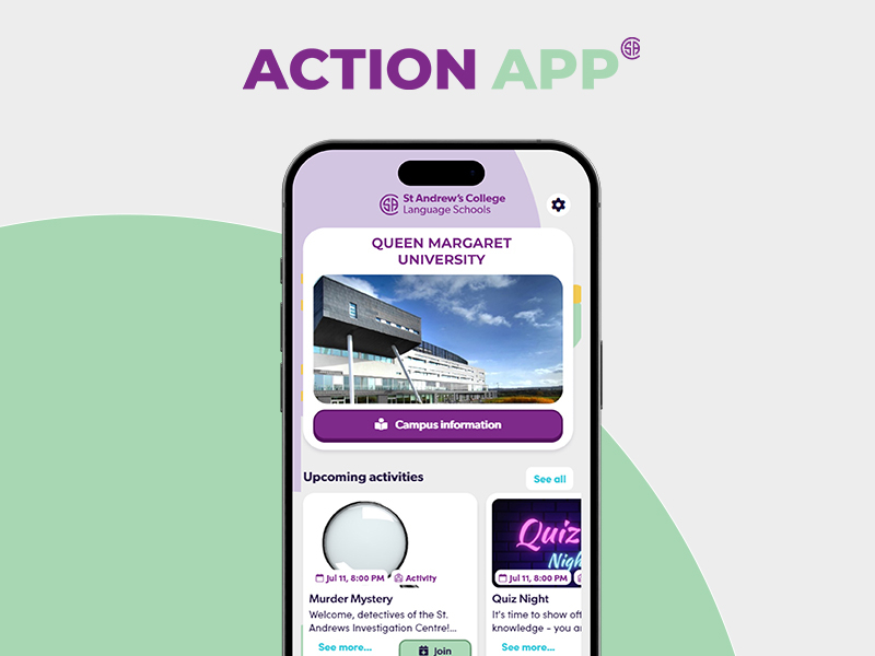 Un’App dedicata e pensata per rendere le escursioni ancora più coinvolgenti: gli studenti potranno accedere a contenuti extra, svolgere attività aggiuntive e ascoltare audioguide originali, create appositamente per accompagnare la visita di musei e luoghi d’interesse in lingua.Al suo interno, studenti e Group Leader avranno accesso a informazioni relative non soltanto ad attività ed escursioni, ma anche sul campus stesso, per potersi vivere la vacanza studio in totale tranquillità.