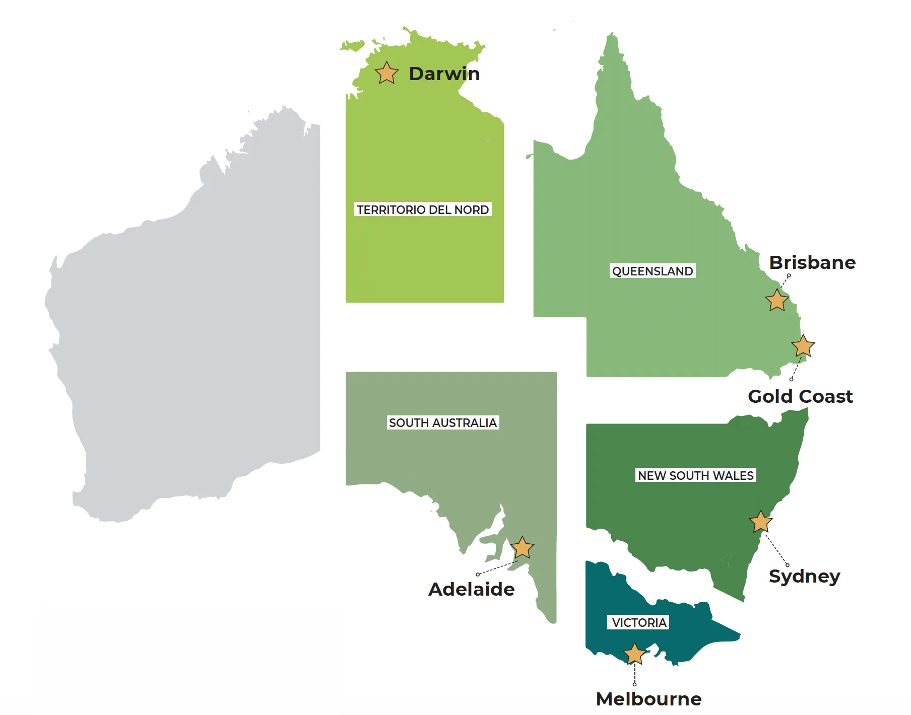 mappa australia